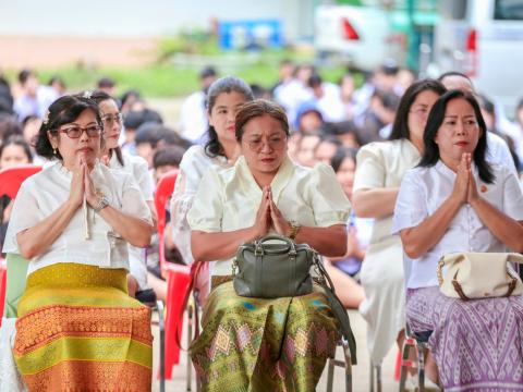 พิธีไหว้ศาลสิ่งศักดิ์สิทธิ์ประจำโรงเรียน ประจำปี 2568