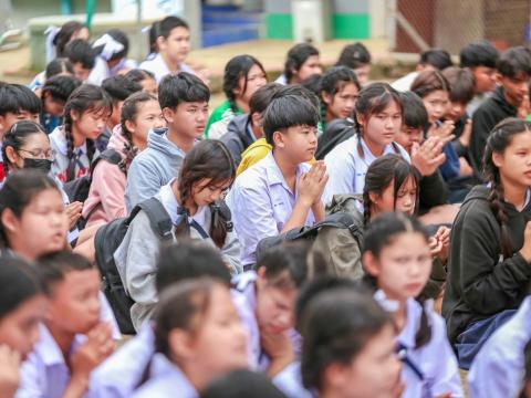 พิธีไหว้ศาลสิ่งศักดิ์สิทธิ์ประจำโรงเรียน ประจำปี 2568