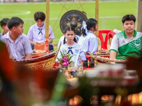 พิธีไหว้ศาลสิ่งศักดิ์สิทธิ์ประจำโรงเรียน ประจำปี 2568